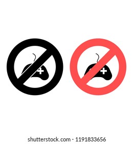 joystick ban, prohibition icon. Simple glyph vector of web set for UI and UX, website or mobile application