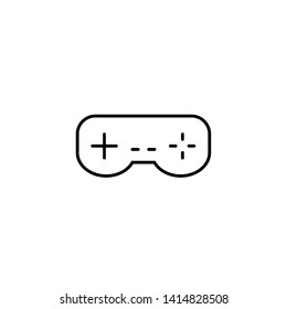 joystick icon. Simple outline joystick vector icon. On white background.