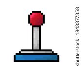 Joystick icon. Simple pixel art. Vector flat graphic illustration. The isolated object on a white background. Isolate.