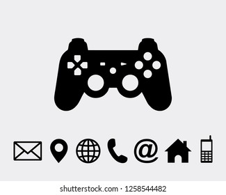 joystick icon symbol vector, game pad icon for web