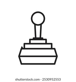 Joystick-Symbol Flache Linie, Abbildung