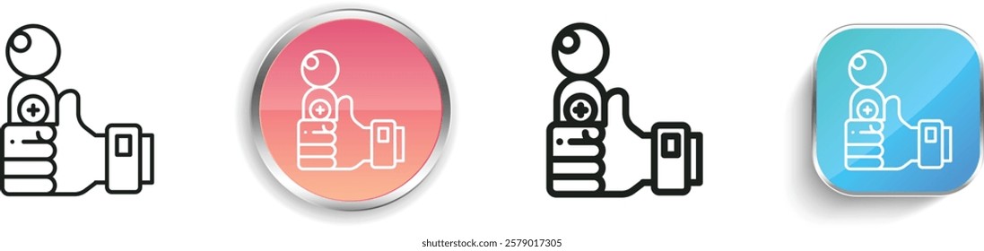joystick icon. Thin Linear, Regular and Button Style Design Isolated On White Background