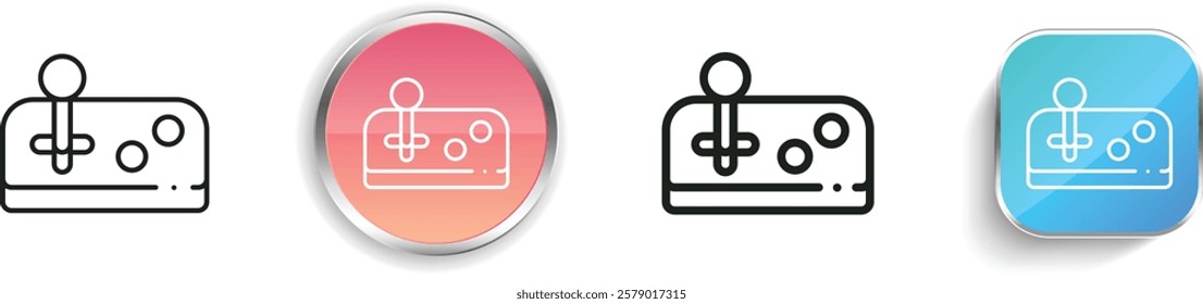joystick icon. Thin Linear, Regular and Button Style Design Isolated On White Background
