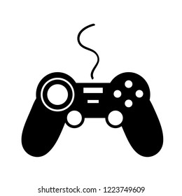 Joystick icon. Vector color flat joystick.