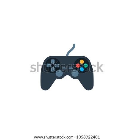 Joystick icon. Vector color flat joystick