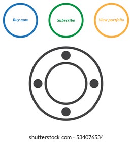 Joystick Icon Vector flat design style