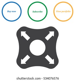 Joystick Icon Vector flat design style