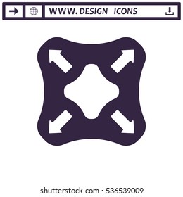 Joystick Icon Vector flat design style