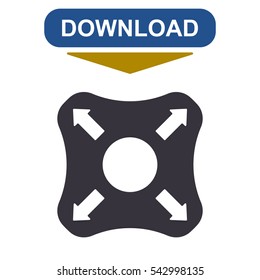 Joystick Icon Vector flat design style