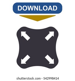 Joystick Icon Vector flat design style