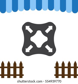 Joystick Icon Vector flat design style
