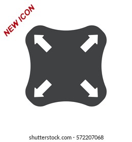 Joystick Icon Vector flat design style