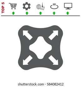 Joystick Icon Vector flat design style