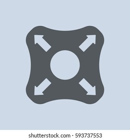 Joystick Icon Vector flat design style