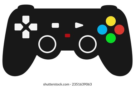 vector de icono joystick. Icono de Joystick gamepad, consola de juegos o controlador de juegos. Juegos de ordenador. Icono de vector Gamepad. Controlador de videojuegos para computadora o estación de juego portativa.