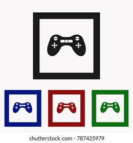 Joystick icon vector. Game vector image for web