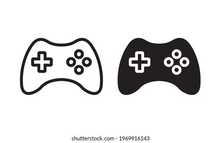 Joystick icon vector, game symbol vector