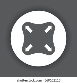 joystick icon, vector illustration. Flat design style