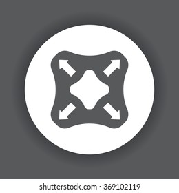 joystick icon, vector illustration. Flat design style