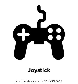 Joystick icon vector isolated on white background, logo concept of Joystick sign on transparent background, filled black symbol
