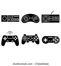 Joystick icon vector set. Video game illustration sign collection. gamepad flat symbols for apps and websites.