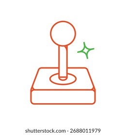 Joystick icon with white background vector stock illustration