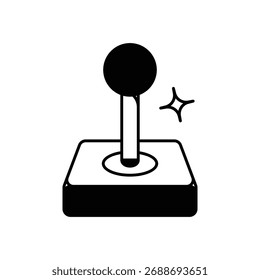 Joystick icon with white background vector stock illustration