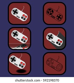 Joystick icons set