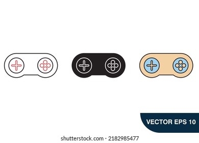 Joystick icons  symbol vector elements for infographic web