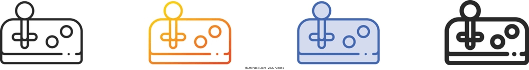 joystick icon.Thin Linear, Gradient, Blue Stroke and bold Style Design Isolated On White Background