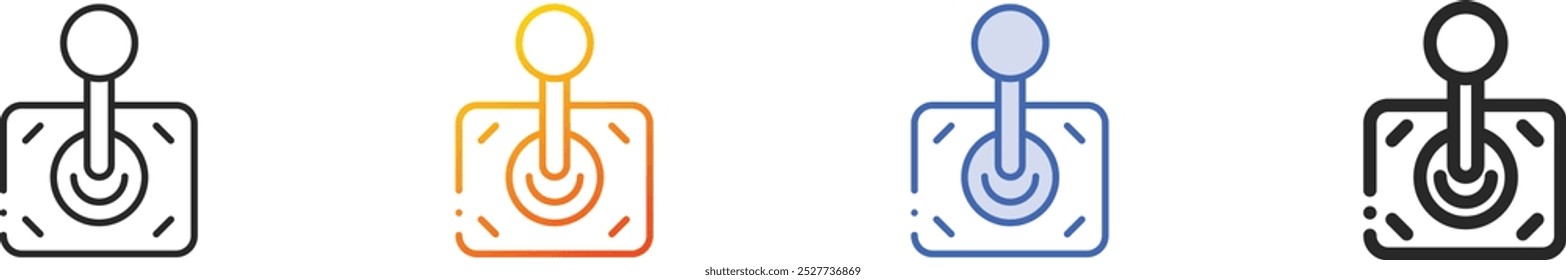 joystick icon.Thin Linear, Gradient, Blue Stroke and bold Style Design Isolated On White Background