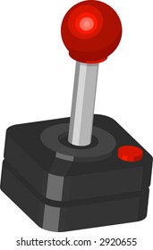 Joystick. Illustration of a classic gamer’s joystick