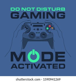 Joystick illustration, gaming typography, tee shirt graphics, vectors, hand drawn artwork