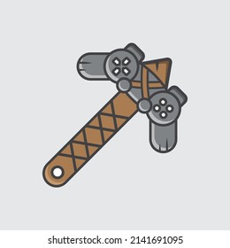 joystick illustration in the shape of an ax