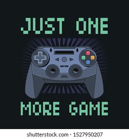 Joystick illustration.  tee shirt graphics. Vectors, typography.