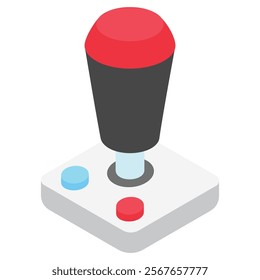 Joystick isometric 3d, Vector EPS 10 for print, digital UI, UX kit, web, app for business, electronic, smart home, technology