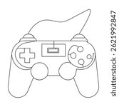 Joystick Line Art Vector Illustration