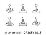 joystick line art vector illustration isolated