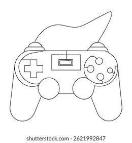 Joystick Line Art Vector Illustration