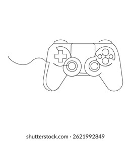 Joystick Line Art Vector Illustration