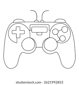 Joystick Line Art Vector Illustration