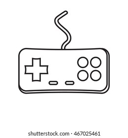 joystick, line icon