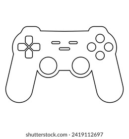 Joystick line icon. Game console or game controller signs. Vector illustration
