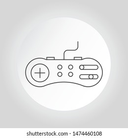 Joystick line icon. Game pad vector illustration. 