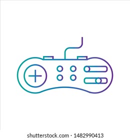 Joystick line icon. Game pad vector illustration with white background