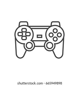 Joystick line icon. Gamepad vector illustration.