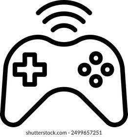 Vector de ilustración de icono de línea de joystick