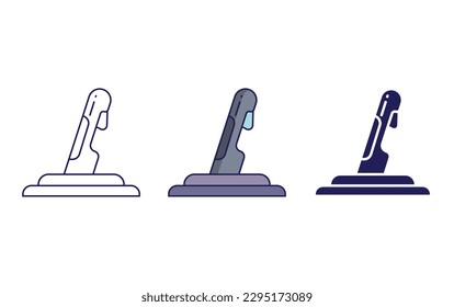 joystick line and solid illustration icon