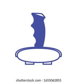 joystick line style icon design, Videogame play leisure gaming technology entertainment obsession digital and lifestyle theme Vector illustration