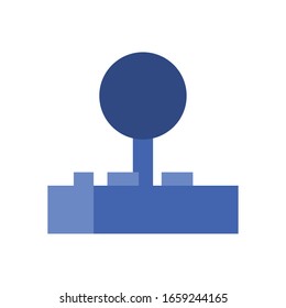 joystick line style icon design, videogame play leisure gaming technology entertainment obsession digital and lifestyle theme Vector illustration